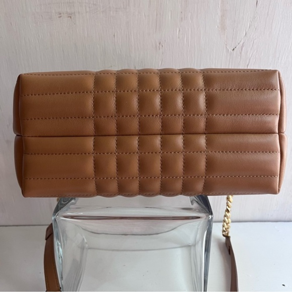 BURBERRY Small Lola Quilted Leather Shoulder Bag- Marple Brown - Picture 8 of 13